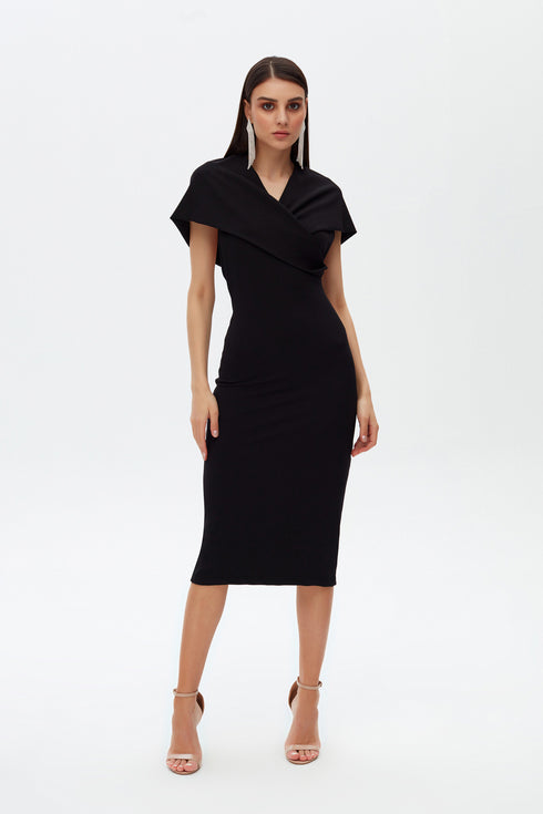 Classy Back Cut Out Midi Dress